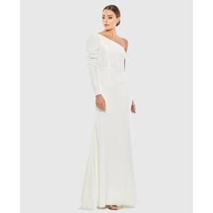 Mac Duggal 26592 Juliet Sleeve Asymmetric Neck Dress